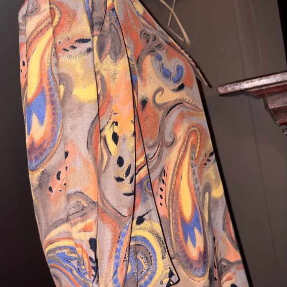 Vintage Mina Riel Short Sleeve Paisley Blouse - Picture 6 of 11